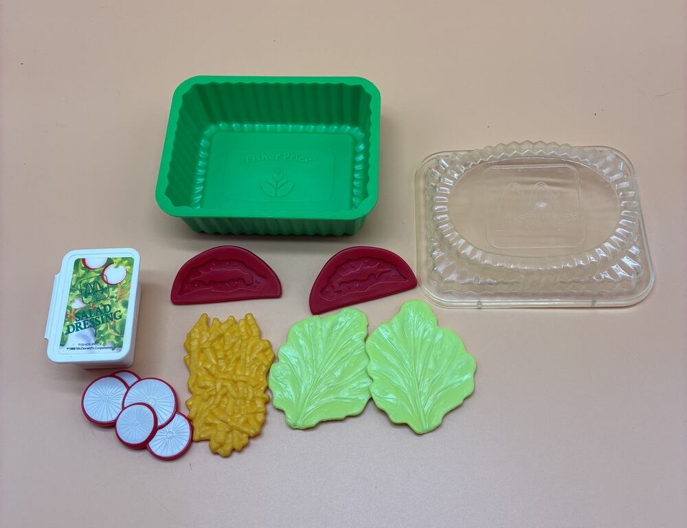McDonalds Fisher Price Fun with Food Garden Salad VTG Play Food Near Complete